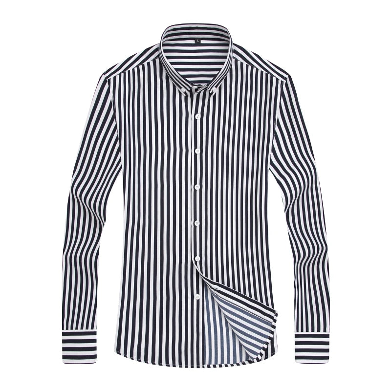 2025 Spring Striped Casual Shirt – Long Sleeve