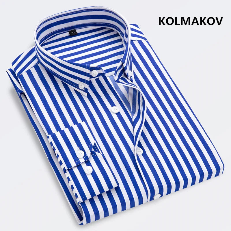 2025 Spring Striped Casual Shirt – Long Sleeve