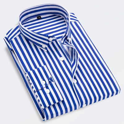 2025 Spring Striped Casual Shirt – Long Sleeve