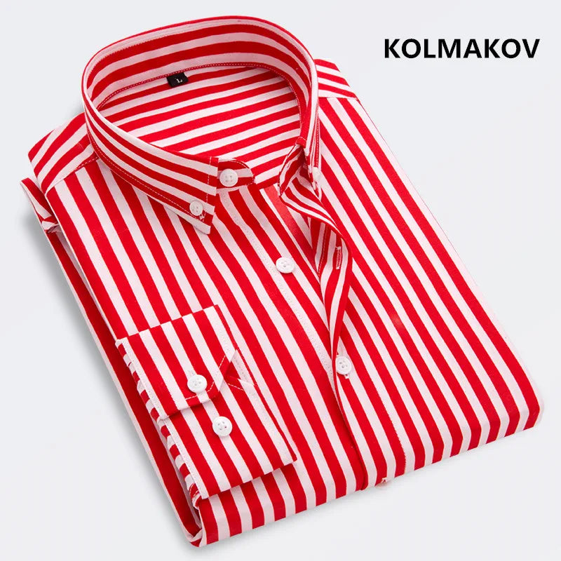 2025 Spring Striped Casual Shirt – Long Sleeve