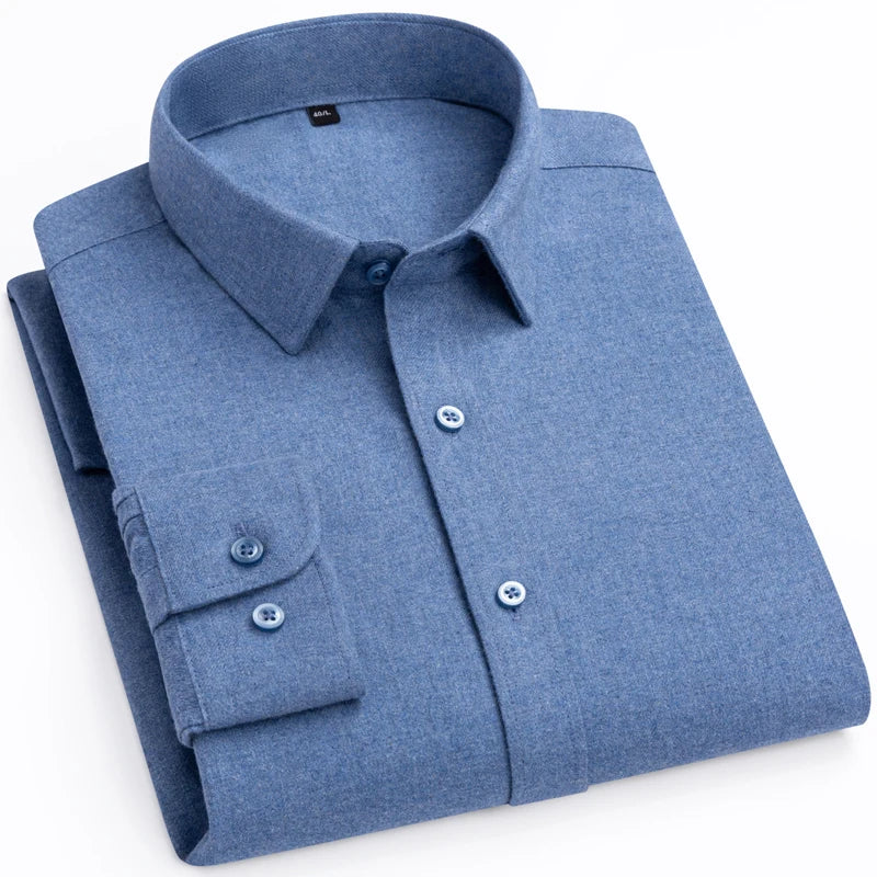 Premium Flannel Plaid Shirt – Heavy Cotton Long Sleeve for Men