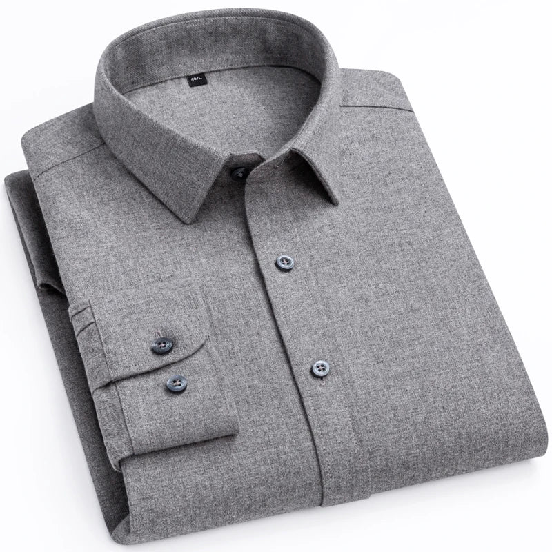 Premium Flannel Plaid Shirt – Heavy Cotton Long Sleeve for Men