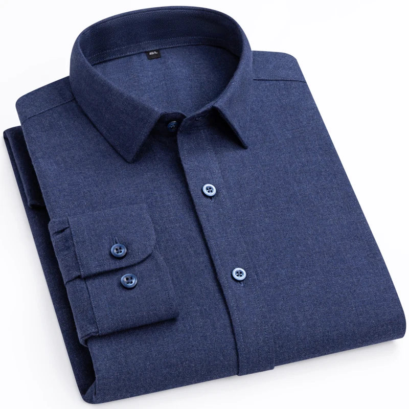 Premium Flannel Plaid Shirt – Heavy Cotton Long Sleeve for Men