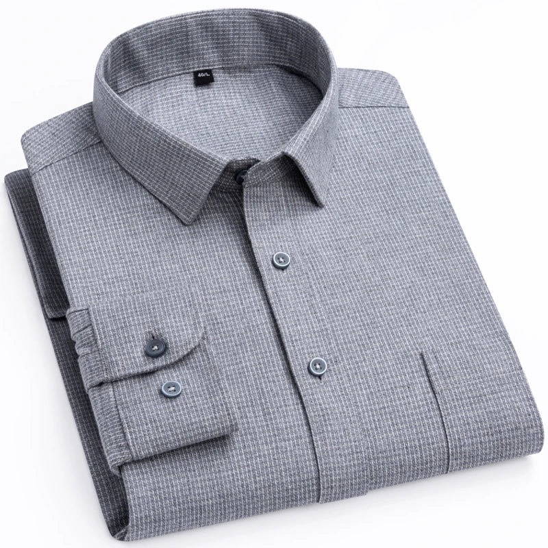 Premium Flannel Plaid Shirt – Heavy Cotton Long Sleeve for Men